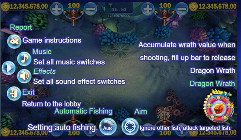 ロイヤルフィッシングシューティングゲーム Chainlong King Wheel