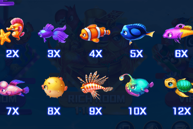 ハイディラオ Fishing Paytable 2X-12X