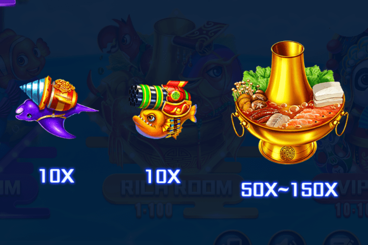 ハイディラオ Fishing Paytable 10X-150X