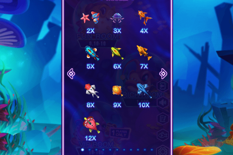 Ocean King's Treasure Paytable 2X-12X