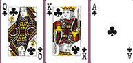 3 枚のカードを獲得する Card Type - Straight Flush
