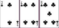 3 枚のカードを獲得する Card Type - Flush
