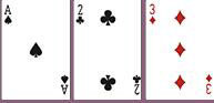 3 枚のカードを獲得する Card Type - Straight