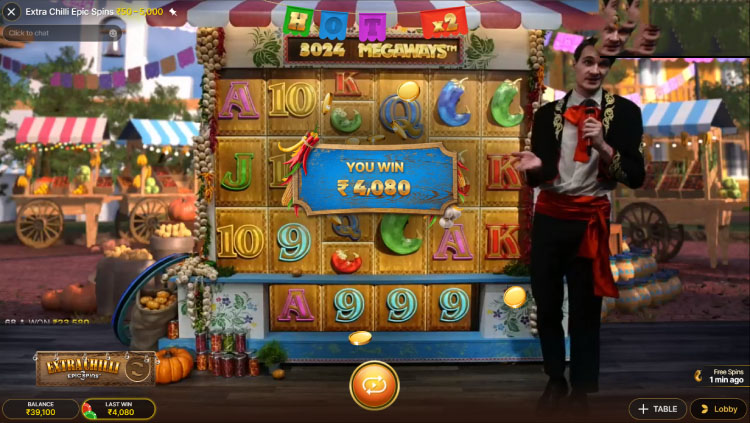 エクストラチリエピックスピンエボリューション Big Win, Extra Chilli Epic Spins Live