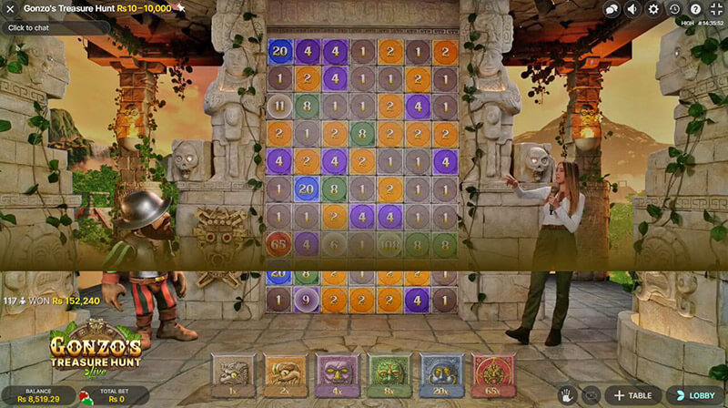 Gonzo's Treasure Hunt Live Casino