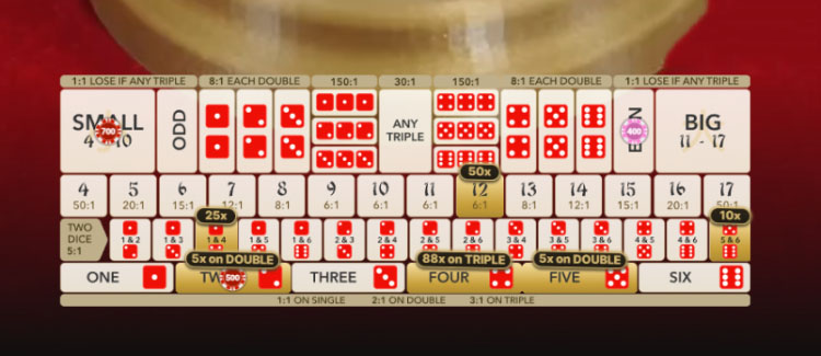 スーパーシックボー ライブエボリューション, Super Sic Bo Online Casino Game