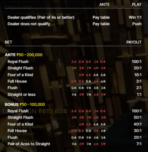 Casino Hold'em, Live Casino Hold'em Poker Evolution Online