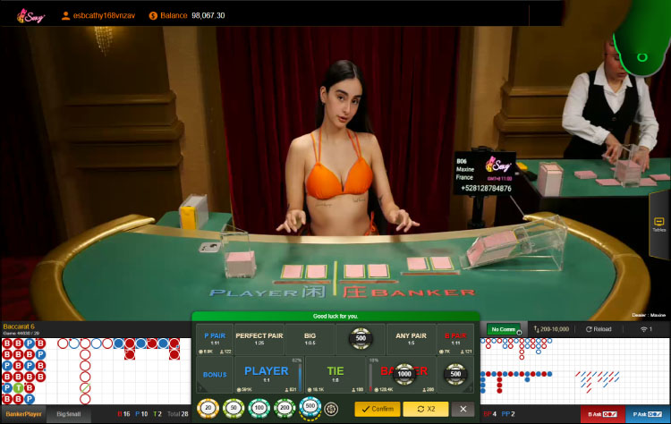 AEセクシーバカラ, Play Sexy Baccarat Live Dealer Casino India