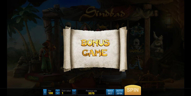 Sindbad Slot Machine Bonus Game
