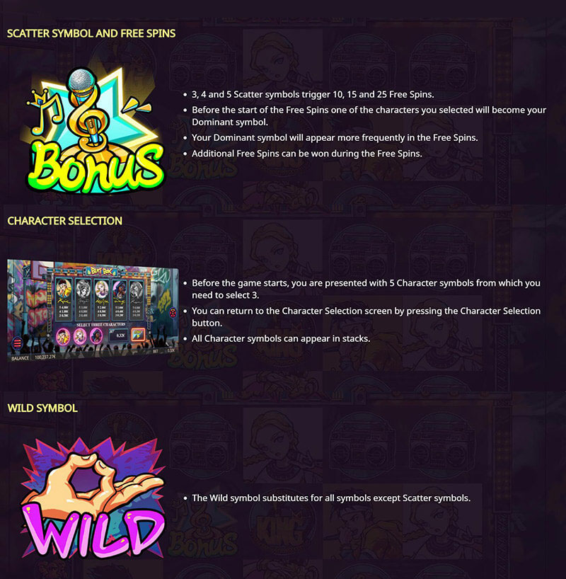 Beat Box Slot Machine Wild Scatter