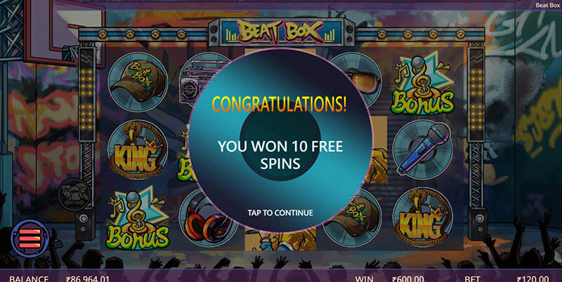 Beat Box Slot Machine Free Spins Bonus