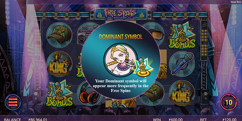 Beat Box Slot Machine Free Spins Bonus