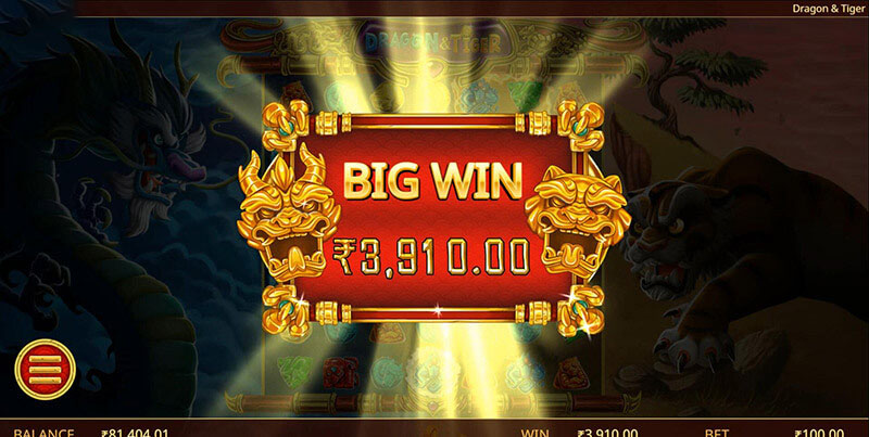ドラゴン & Tiger Slot Machine Big Win