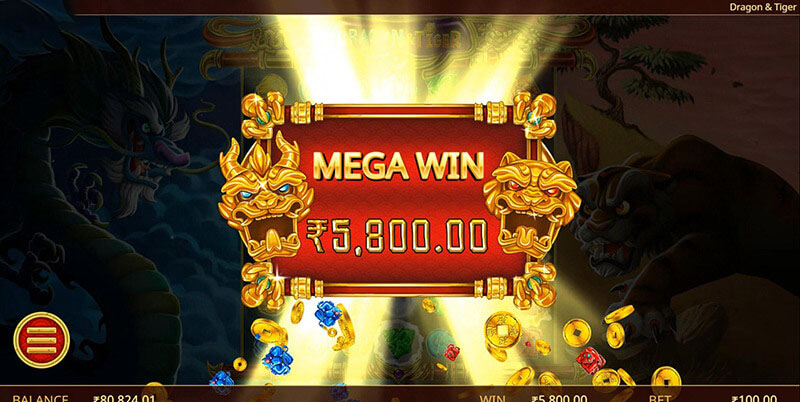 ドラゴン & Tiger Slot Machine Big Win