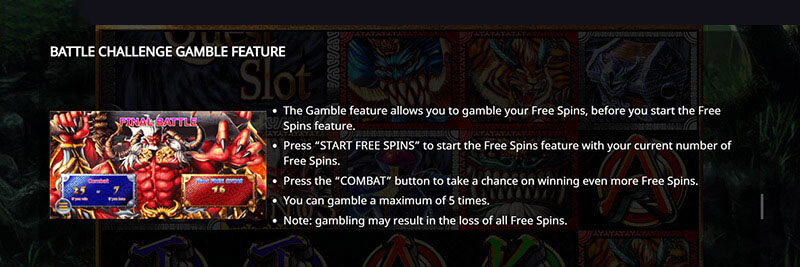 Monster Quest Slot Machine Battle Challenge Gamble Feature