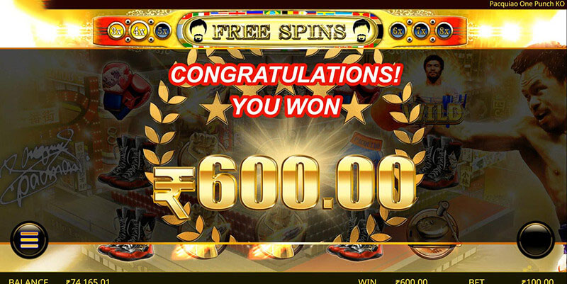 Pacquiao One Punch KO Slot Machine Free Spins Bonus