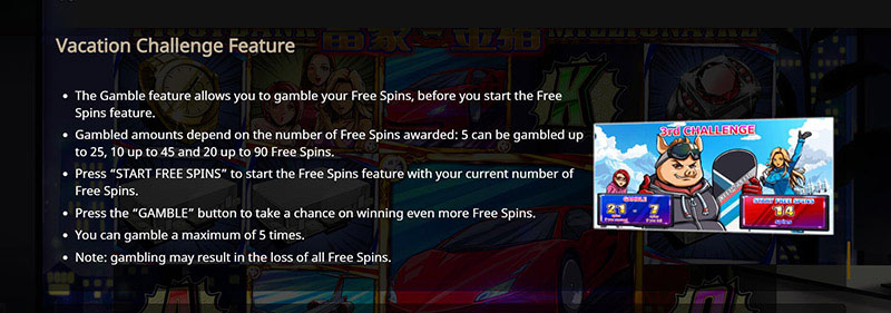 Piggy Bank Millionaire Slot Machine Vacation Challenge Feature