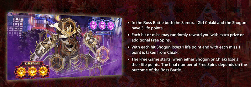 Samurai Girl Slot Machine Boss Battle Feature