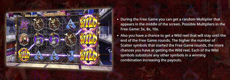 Samurai Girl Slot Machine Additional Free Game Features
