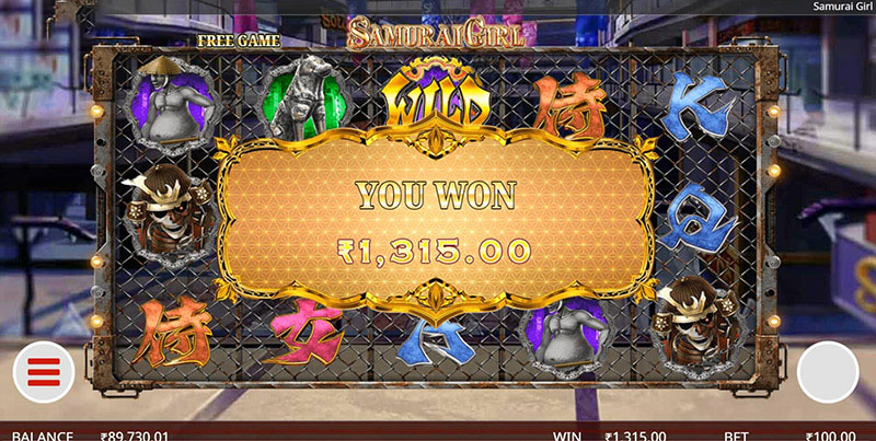 Samurai Girl Slot Machine Free Spins Bonus
