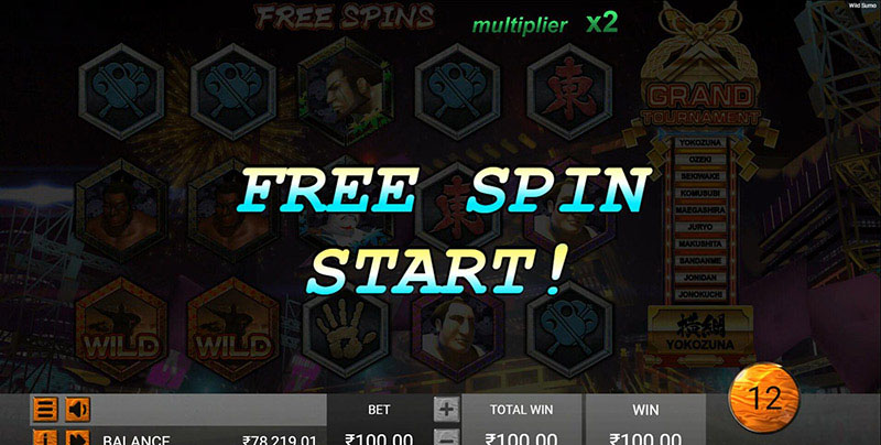 Wild Sumo Slot Machine Free Spins Bonus