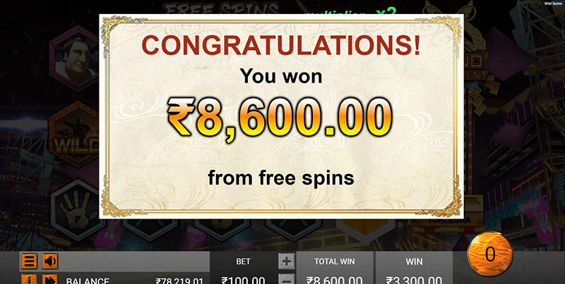 Wild Sumo Slot Machine Free Spins Bonus