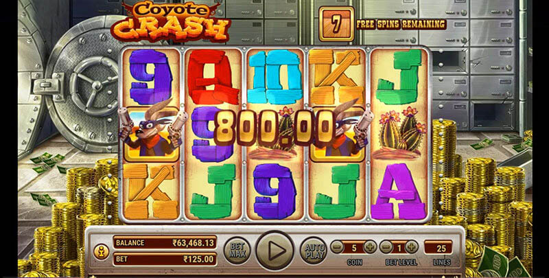 Coyote Crash Slot Machine Free Spins