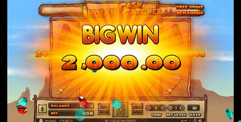 Indian Cash Catcher Slot Machine Free Spins Bonus