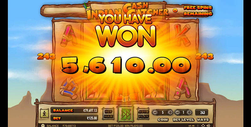 Indian Cash Catcher Slot Machine Free Spins Bonus