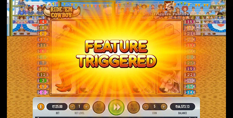 Ride'Em Cowboy Slot Machine Free Spins Bonus