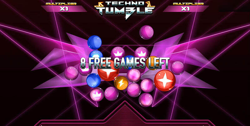 Techno Tumble Slot Machine Free Spins Bonus