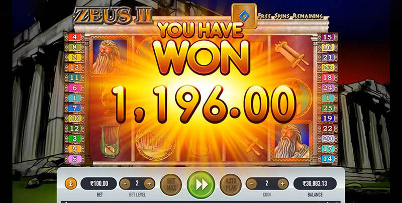 Zeus II Slot Machine Free Spins Bonus