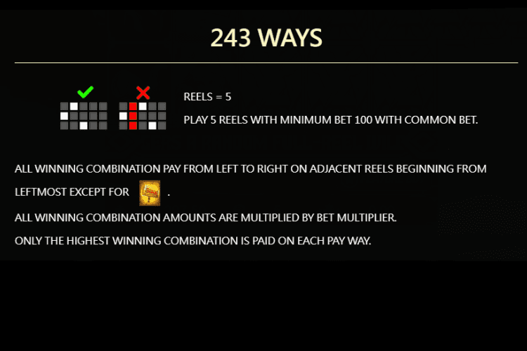 ミョルニア スロット ゲーム 243 Ways