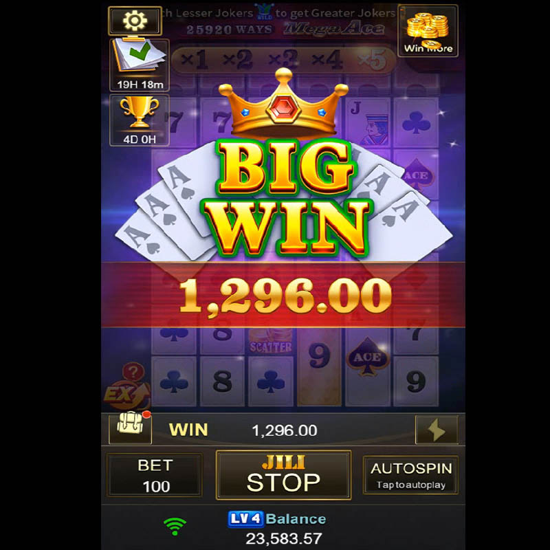 Mega Ace Slot Machine Free Spin Bonus Game 4