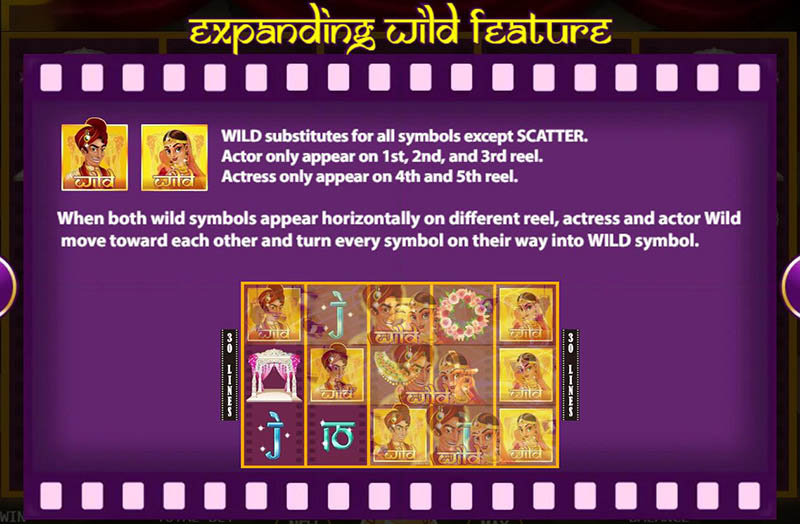 Bollywood Romance Slot Machine Expanding Wild