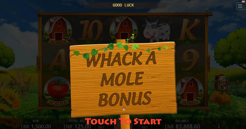 Farm Mania Slot Machine Whack a Mole Bonus