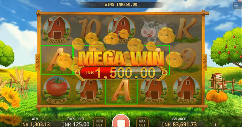 Farm Mania Slot Machine Whack a Mole Bonus