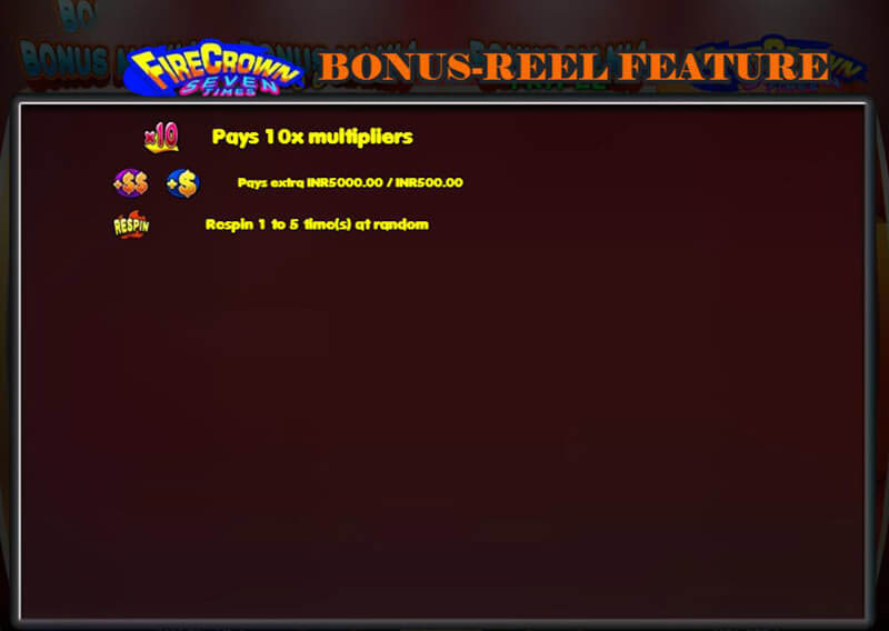 Super Bonus Mania Slot Machine Fire Crown Seven Times