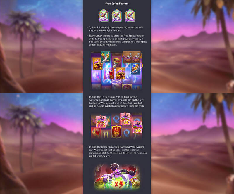 Genies 3 Wishes Slot Machine Wild Wishes Feature