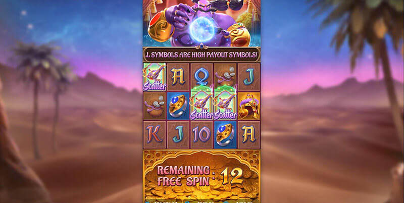 Genies 3 Wishes Slot Machine Free Spins Bonus