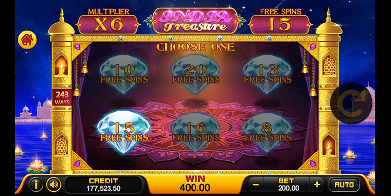 India Treasure Slot Machine Free Spins Bonus